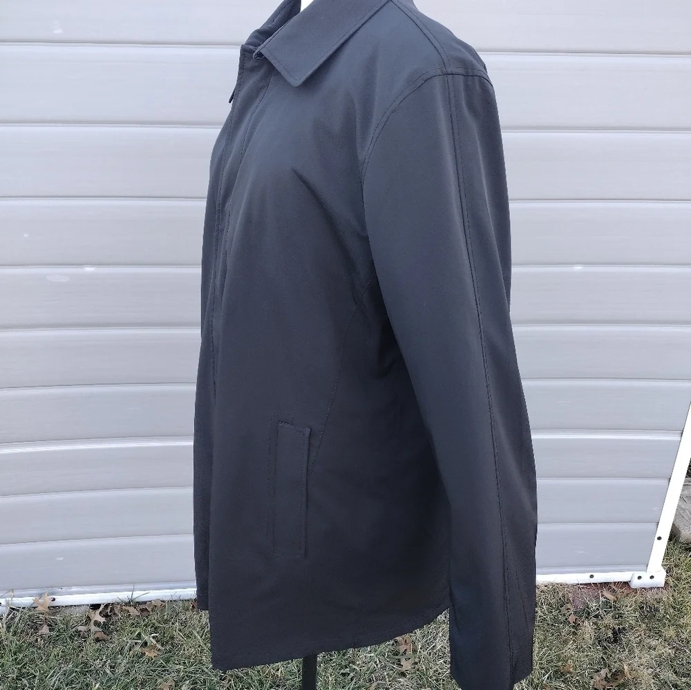 TUMI Tech Black Jacket Coat Insulated Zip In Liner 677344 Men's XL